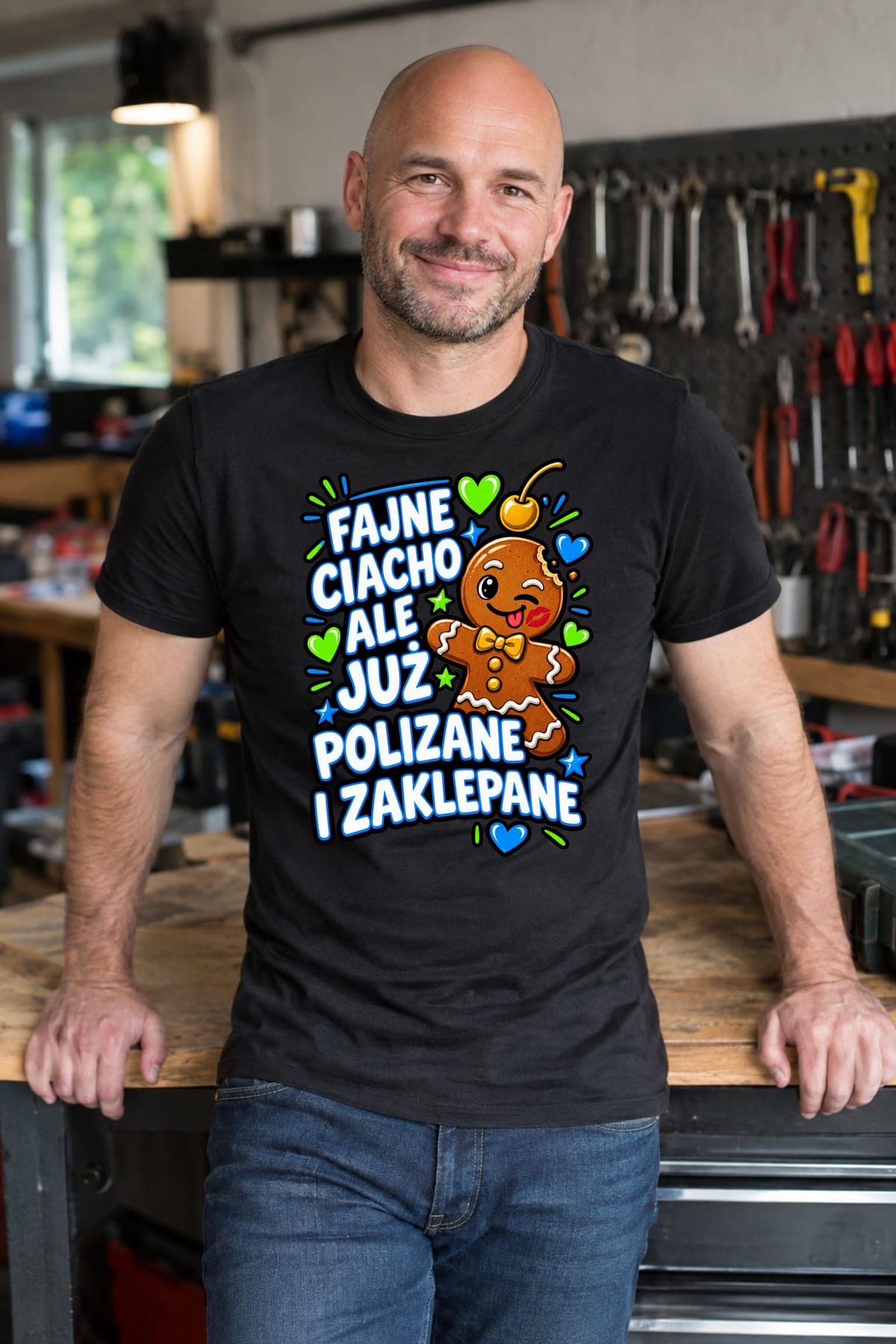 Koszulka męska czarna fajne ciacho ale już polizane i zaklepane prezent, zdjęcie 6