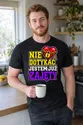 Koszulka męska czarna nie dotykać jestem już zajęty dla chłopaka prezent, zdjęcie 4