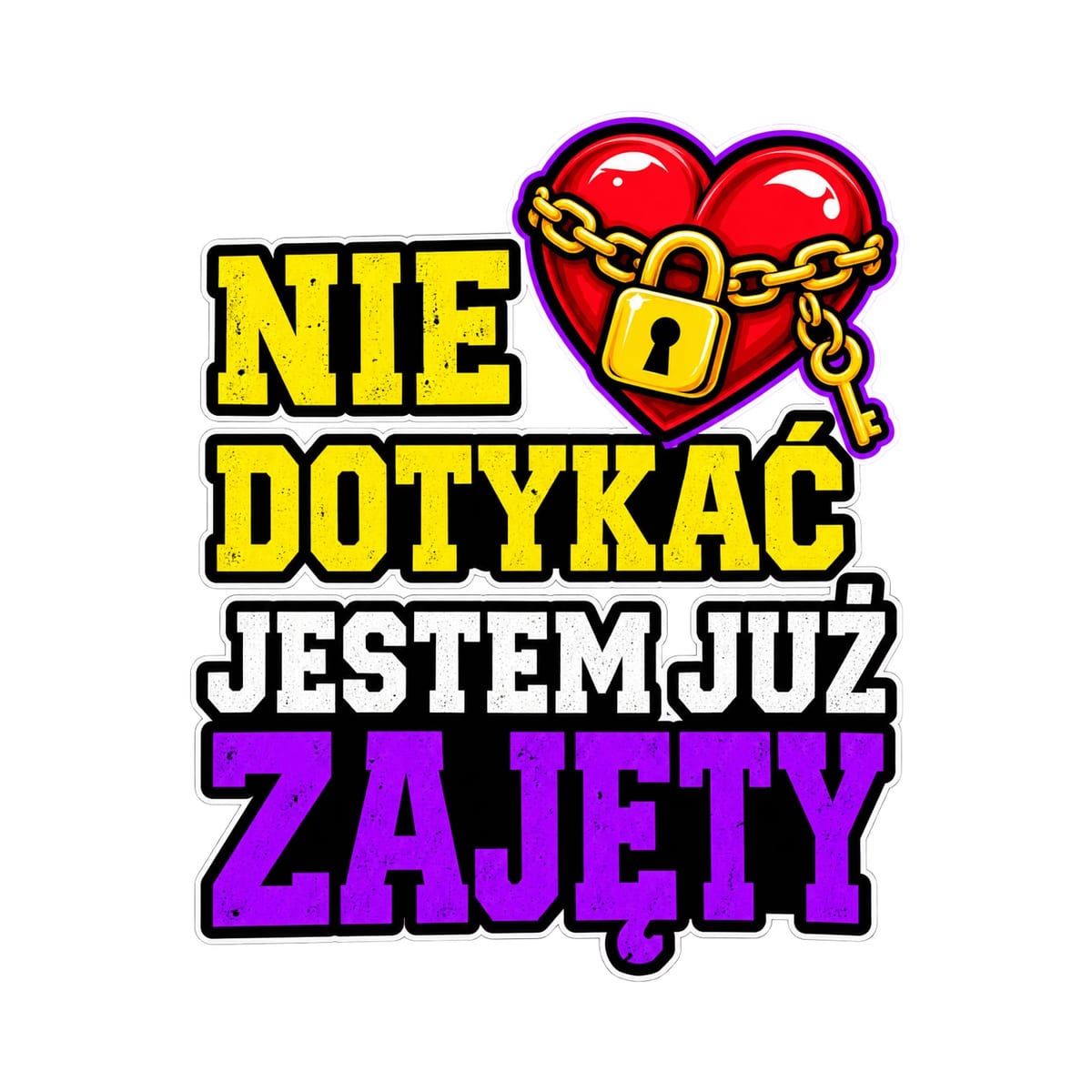 Koszulka męska biała nie dotykać jestem już zajęty dla męża prezent, zdjęcie 2