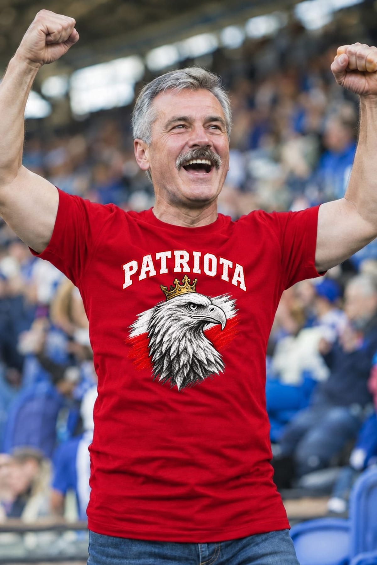 Koszulka męska czerwona patriota orzeł z koroną dla patrioty, zdjęcie 4