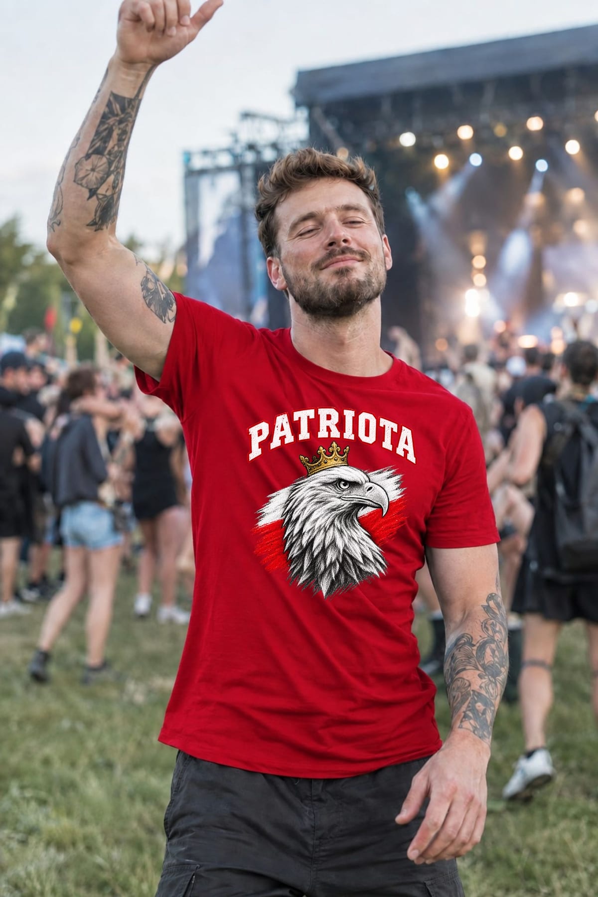 Koszulka męska czerwona patriota orzeł z koroną dla patrioty, zdjęcie 5