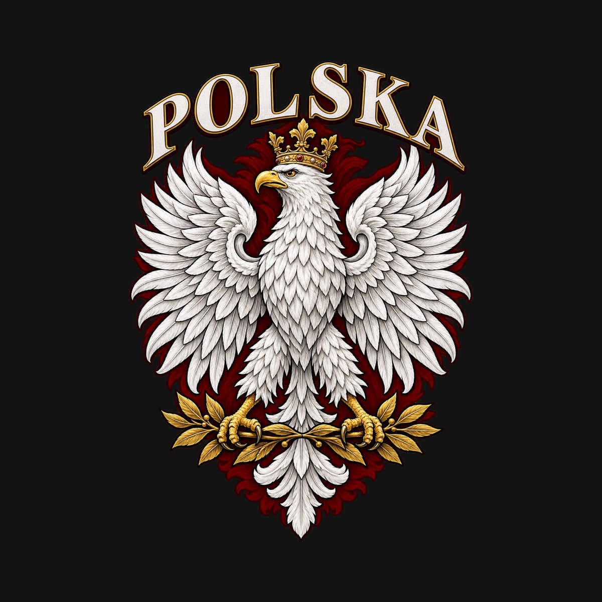 Koszulka męska czarna Polska orzeł patriotyczna godło prezent, zdjęcie 2