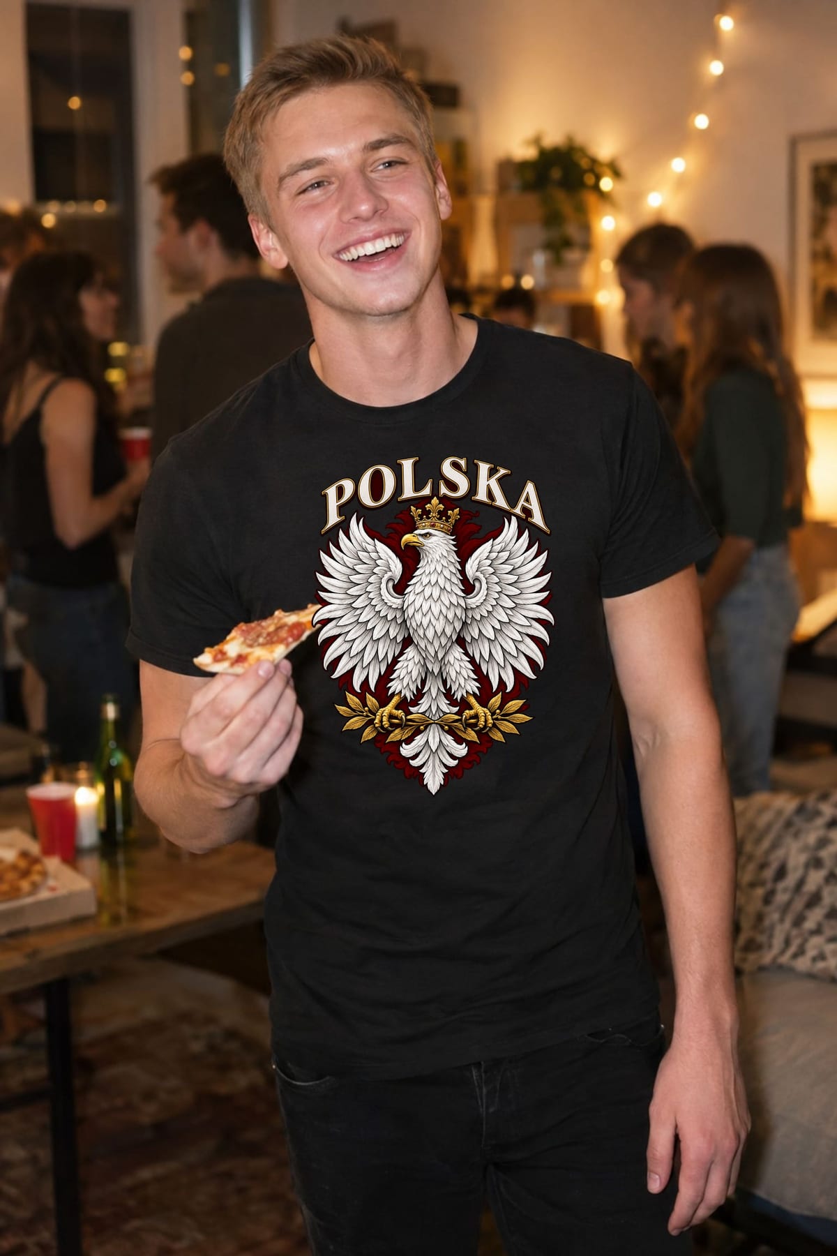 Koszulka męska czarna Polska orzeł patriotyczna godło prezent, zdjęcie 3