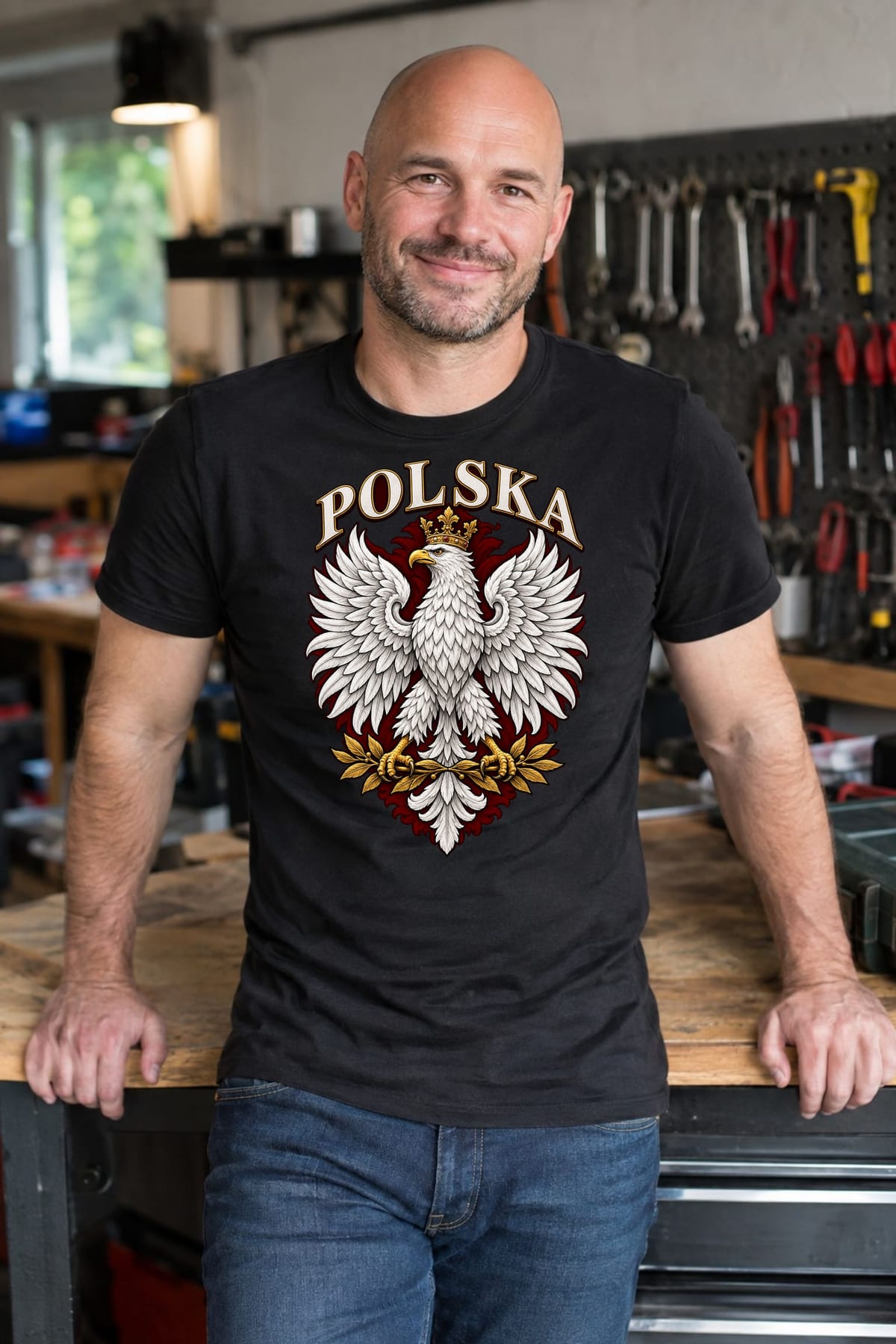 Koszulka męska czarna Polska orzeł patriotyczna godło prezent, zdjęcie 6