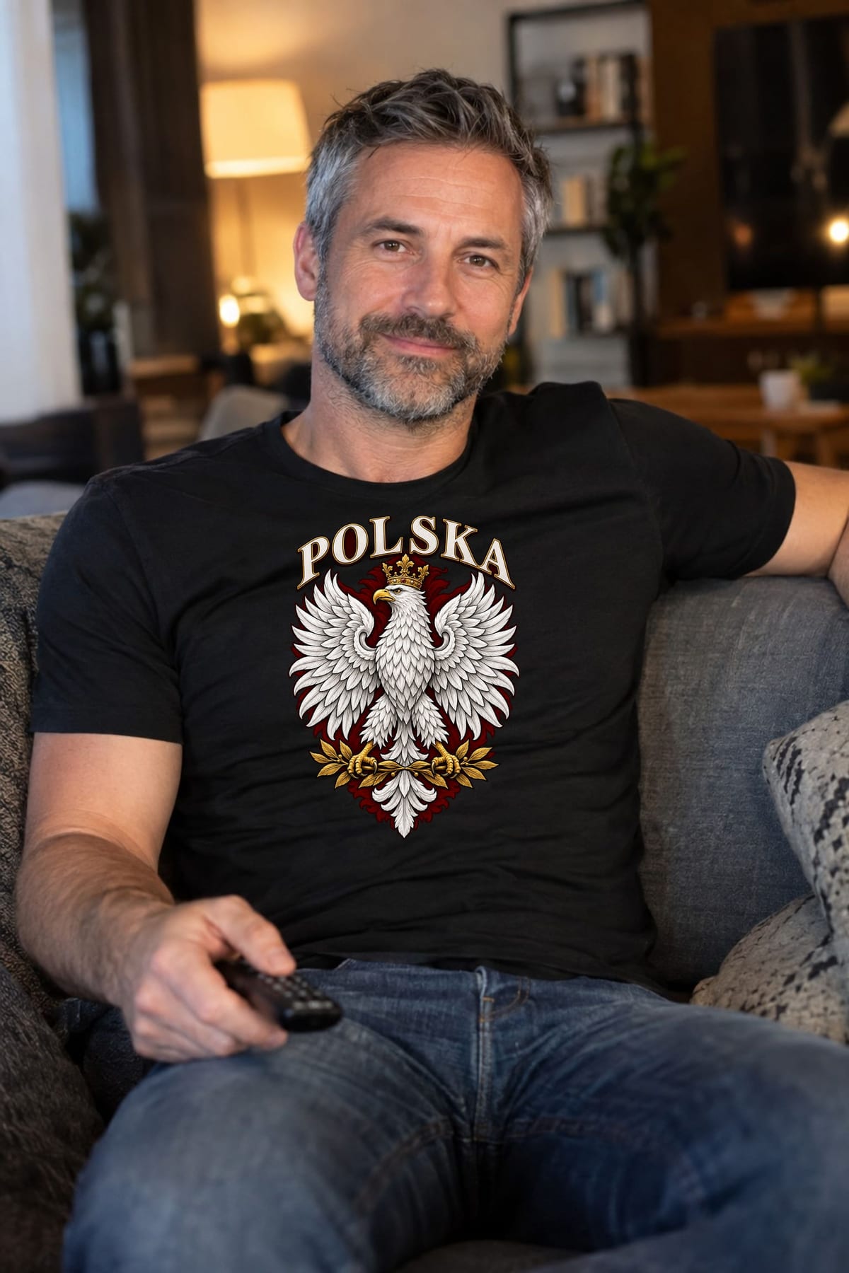 Koszulka męska czarna Polska orzeł patriotyczna godło prezent, zdjęcie 8