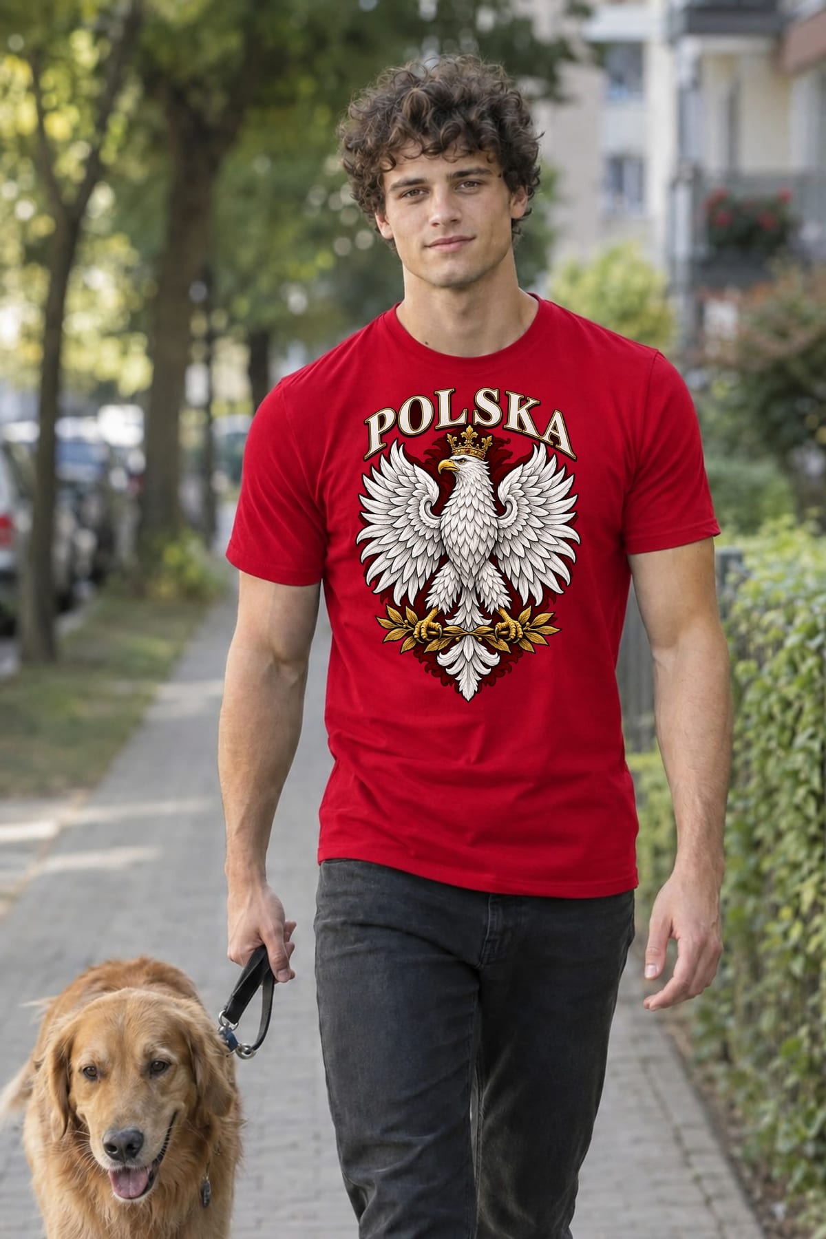 Koszulka męska czerwona Polska orzeł patriotyczna godło prezent, zdjęcie 5