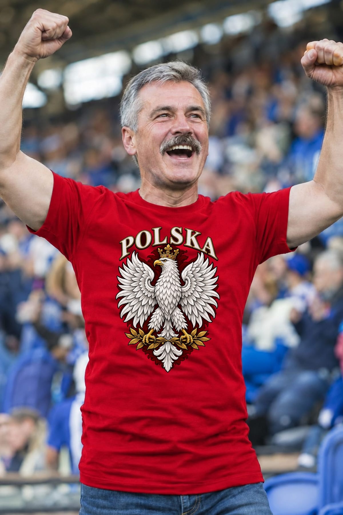 Koszulka męska czerwona Polska orzeł patriotyczna godło prezent, zdjęcie 6