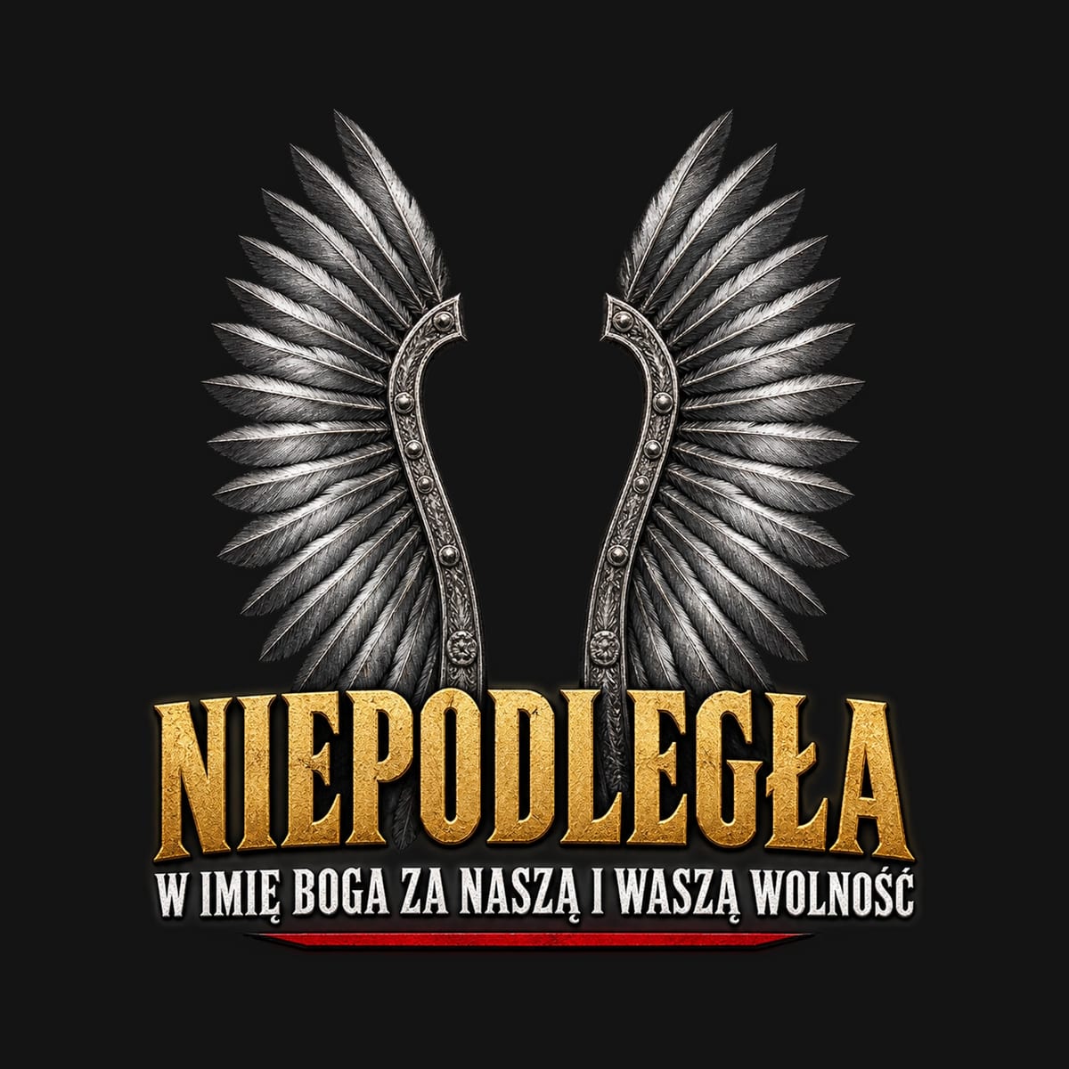 Koszulka męska czarna niepodległa skrzydła husarii patriotyczna prezent, zdjęcie 2
