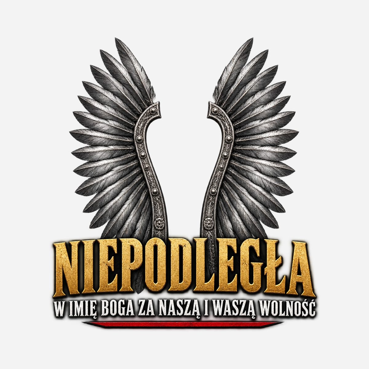 Koszulka męska czerwona niepodległa skrzydła husarii patriotyczna, zdjęcie 2