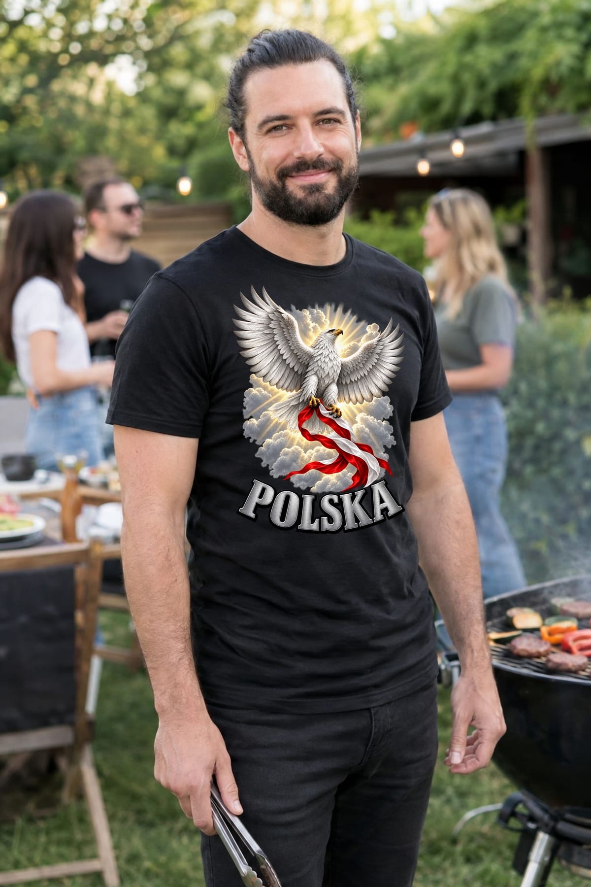 Koszulka męska czarna polska orzeł patriotyczna flaga prezent, zdjęcie 7