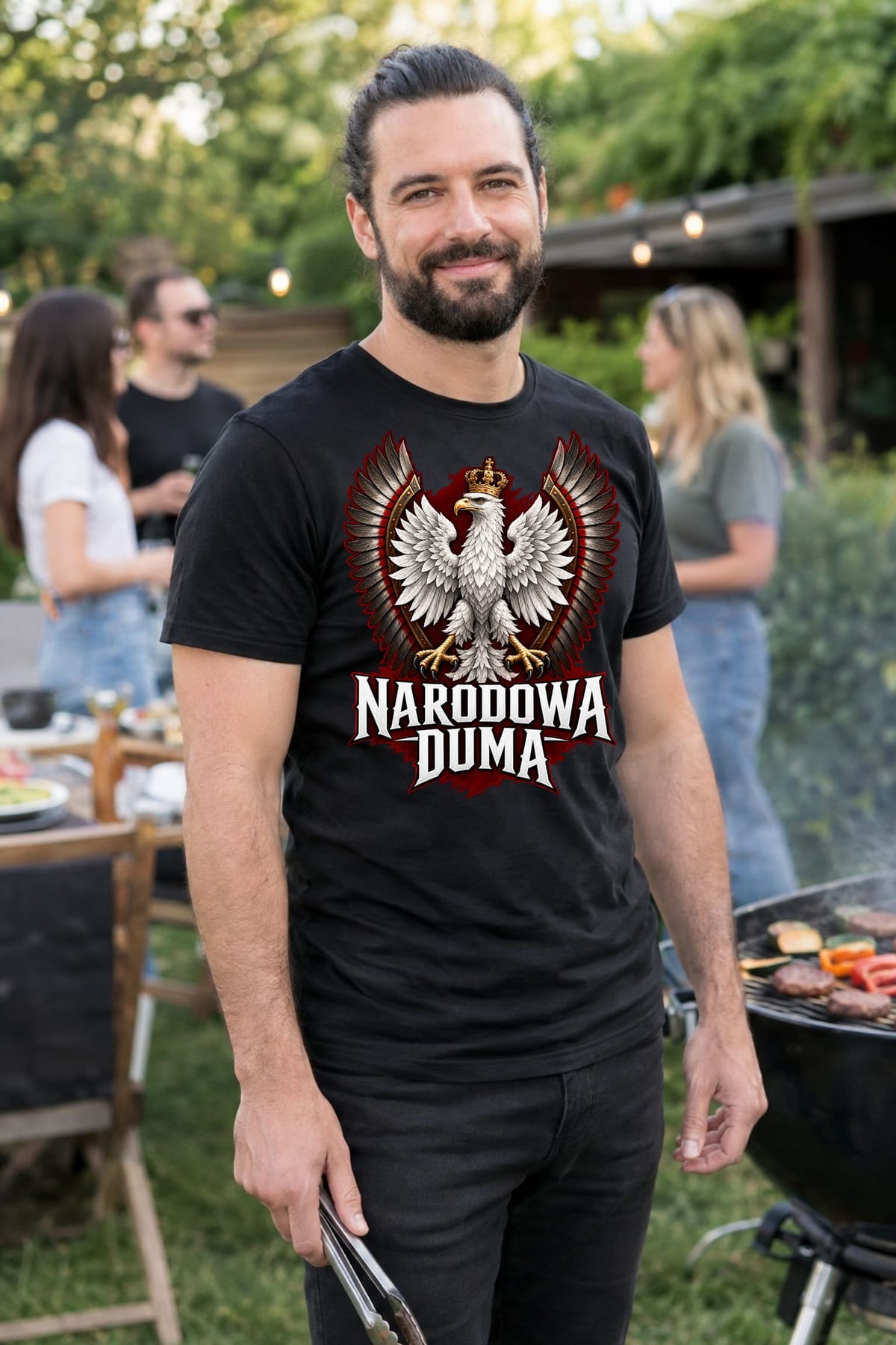 Koszulka męska czarna patriotyczna orzeł z koroną narodowa duma, zdjęcie 6
