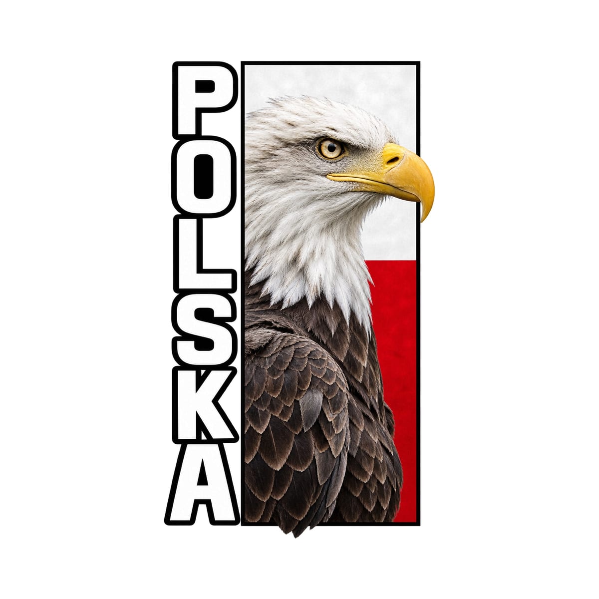 Koszulka męska biała Polska orzeł patriotyczna z flagą prezent, zdjęcie 2