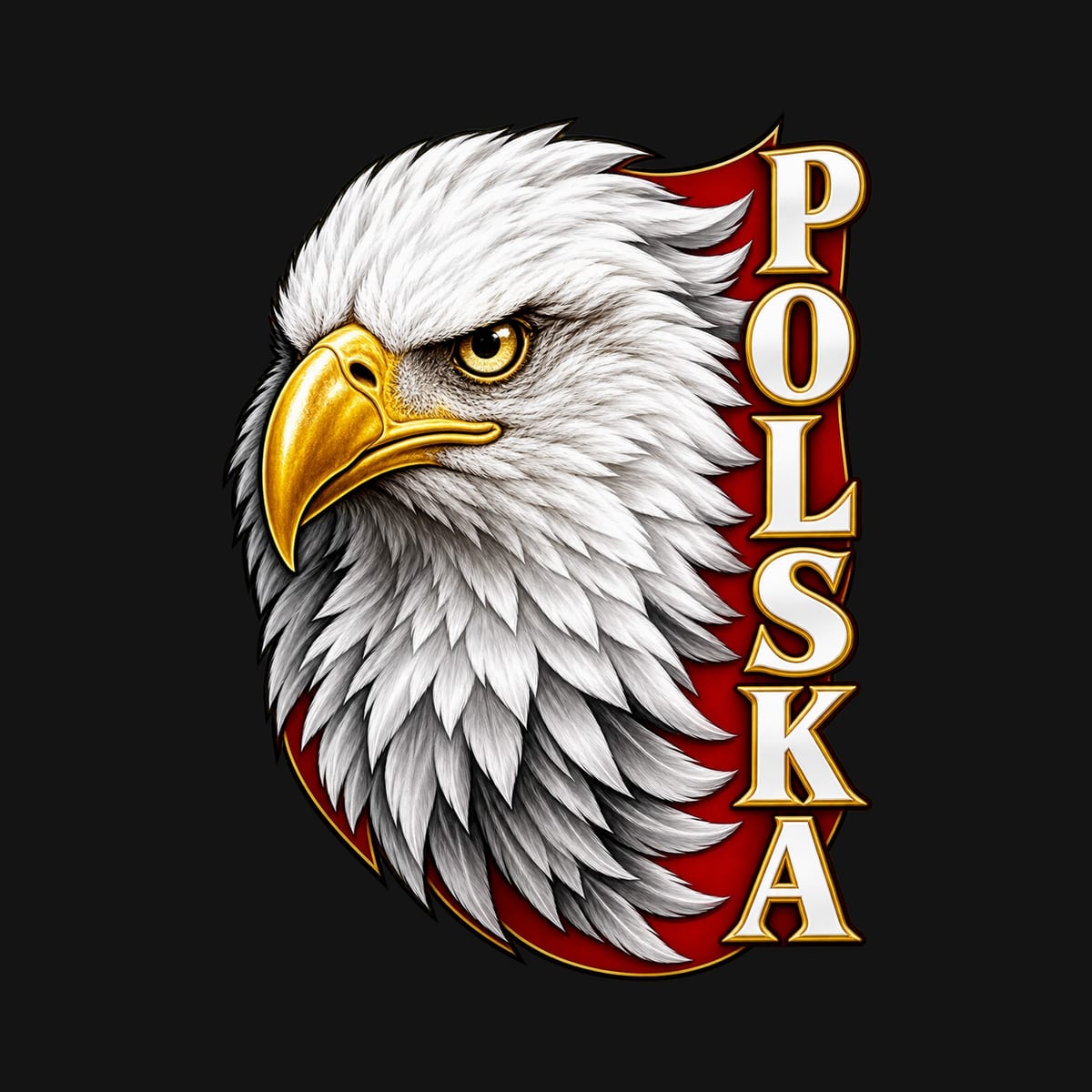 Koszulka męska czarna Polska orzeł bielik patriotyczna dla patrioty, zdjęcie 2