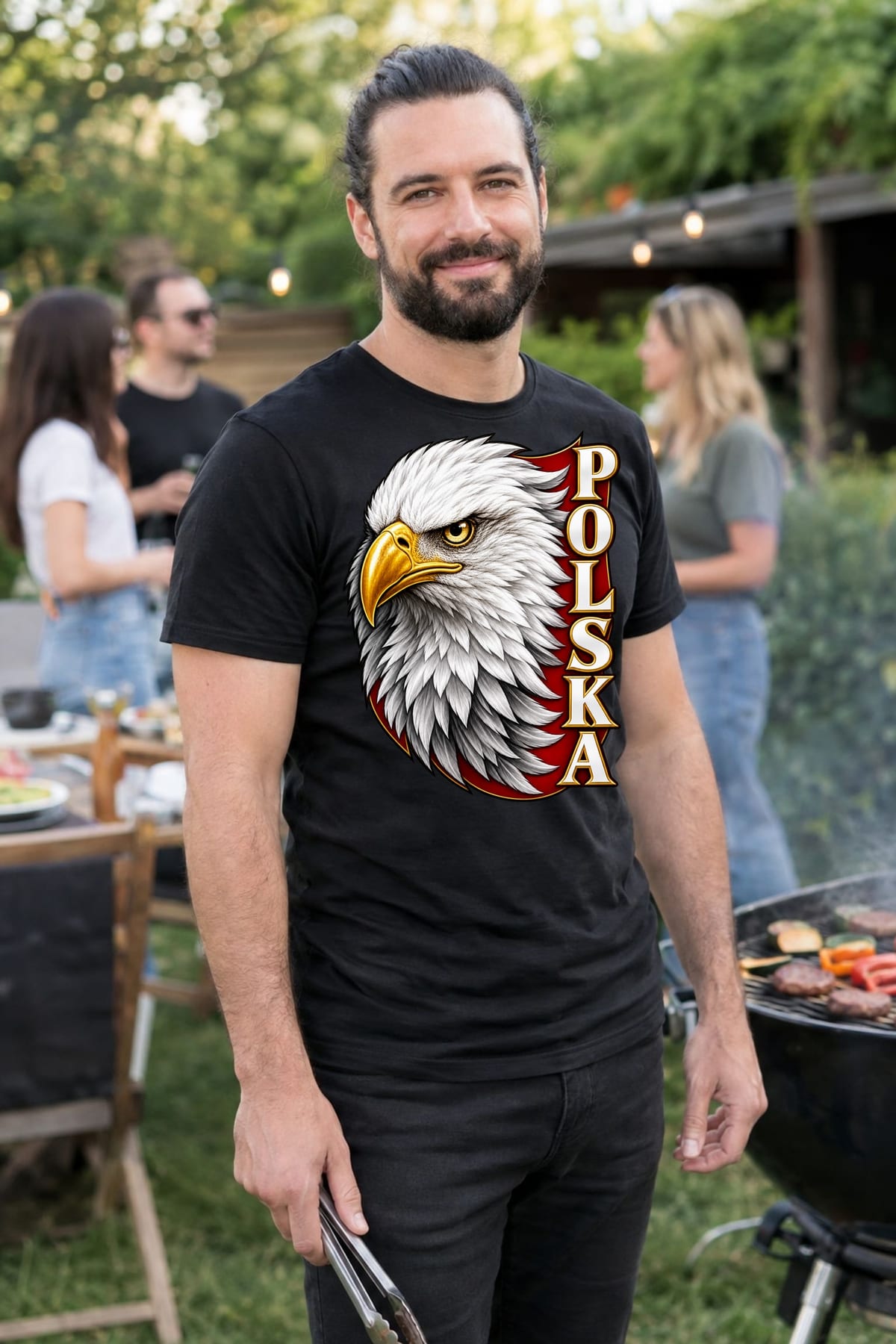 Koszulka męska czarna Polska orzeł bielik patriotyczna dla patrioty, zdjęcie 6