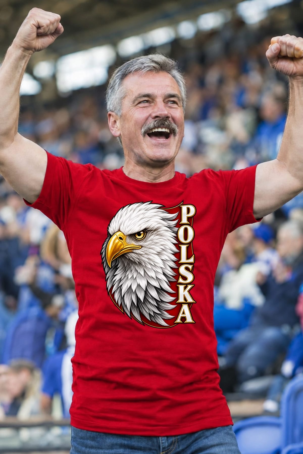 Koszulka męska czerwona Polska orzeł bielik patriotyczna urodziny, zdjęcie 5