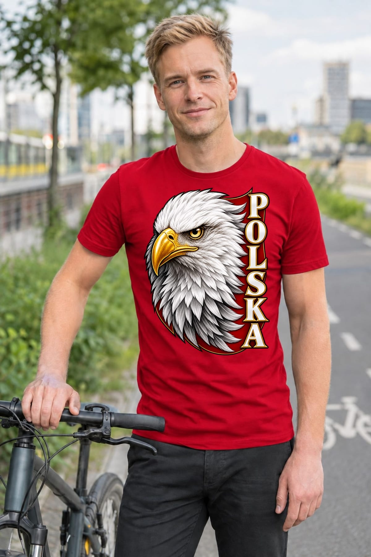 Koszulka męska czerwona Polska orzeł bielik patriotyczna urodziny, zdjęcie 6