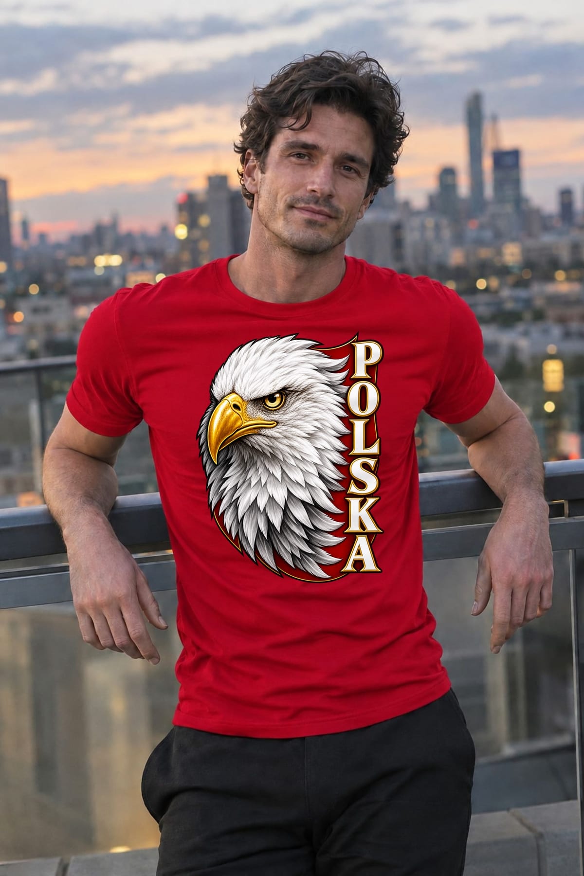 Koszulka męska czerwona Polska orzeł bielik patriotyczna urodziny, zdjęcie 8