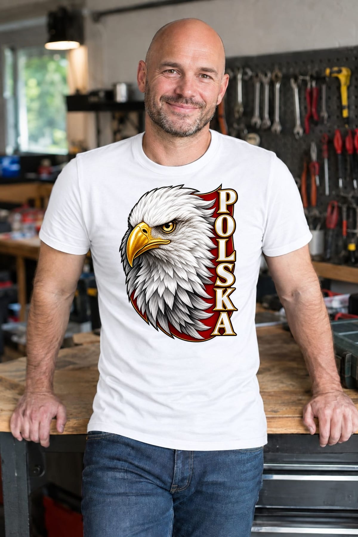 Koszulka męska biała Polska orzeł bielik patriotyczna prezent, zdjęcie 8