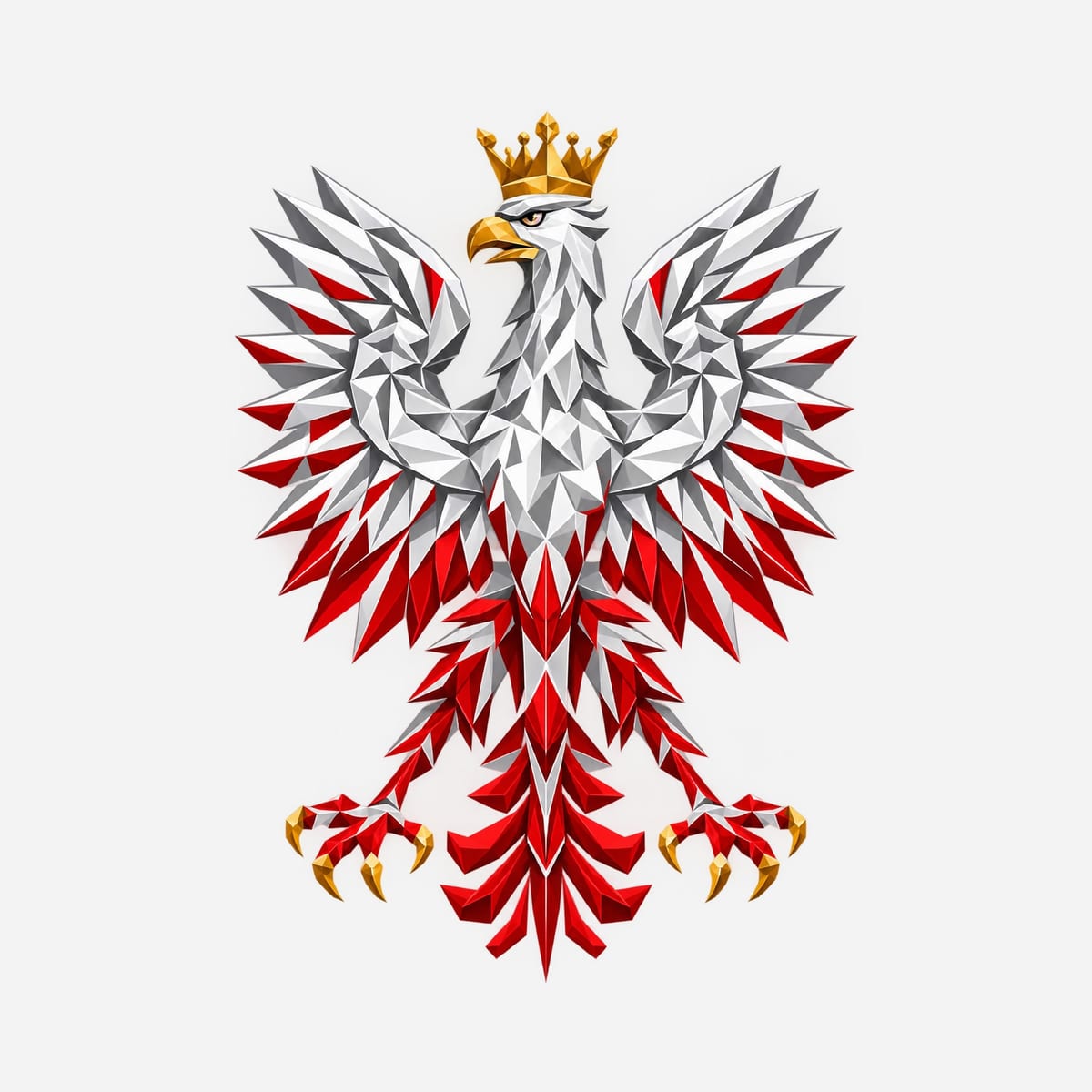 Koszulka męska czerwona orzeł geometryczny patriotyczna prezent, zdjęcie 2