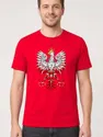 Koszulka męska czerwona orzeł geometryczny patriotyczna prezent, zdjęcie 1