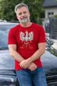 Koszulka męska czerwona orzeł geometryczny patriotyczna prezent, zdjęcie 5