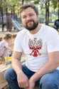 Koszulka męska biała orzeł geometryczny patriotyczna dla patrioty, zdjęcie 3