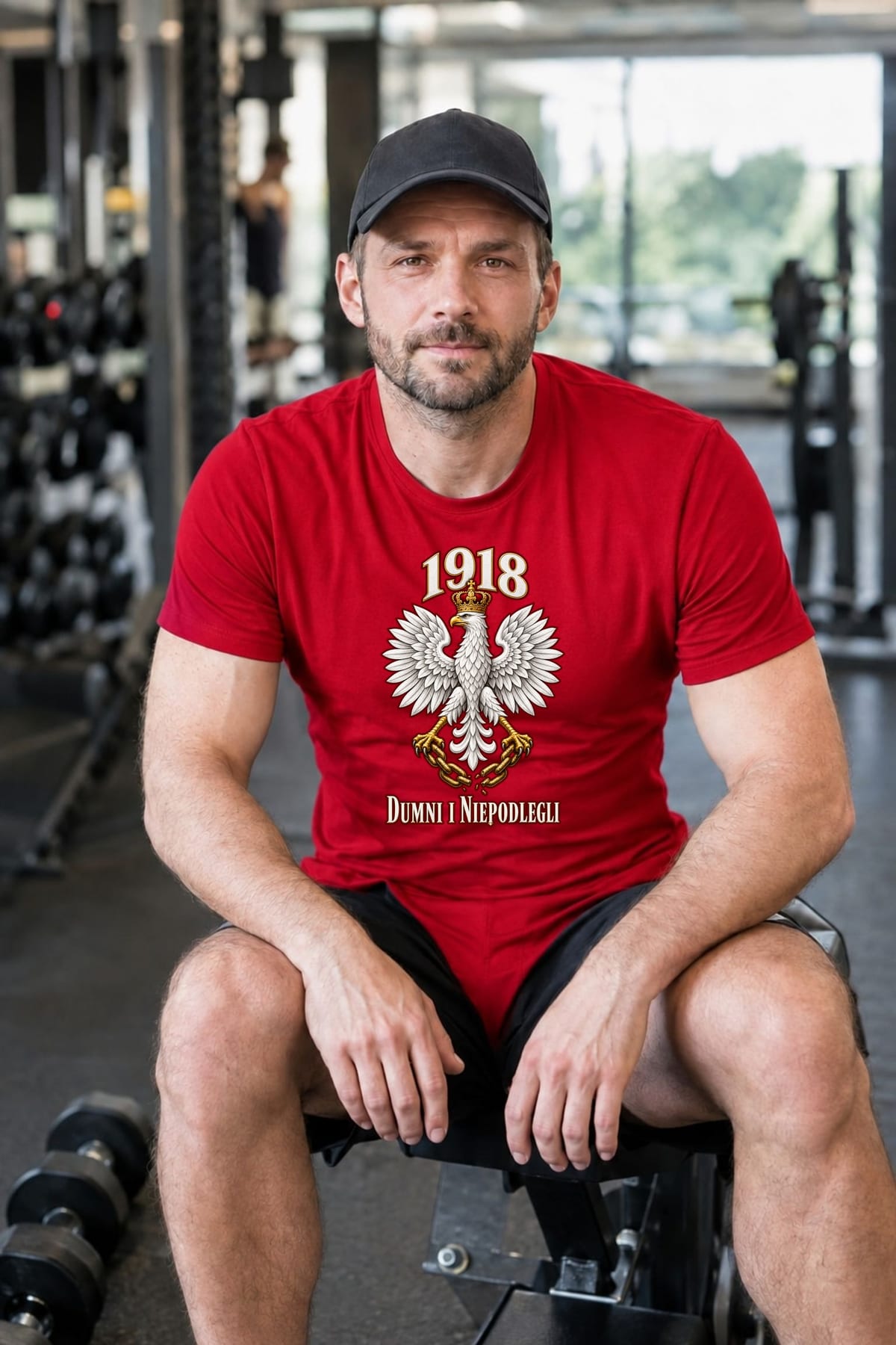 Koszulka męska czerwona dumni i niepodlegli orzeł 1918 patriotyczna, zdjęcie 3