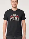 Koszulka męska czarna Polska orzeł kamienne litery patriotyczna prezent, zdjęcie 1