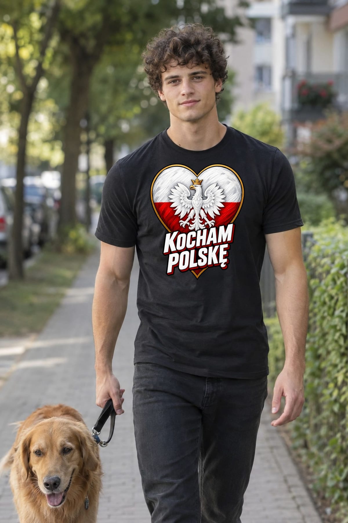Koszulka męska czarna kocham polskę patriotyczna z orłem prezent, zdjęcie 6