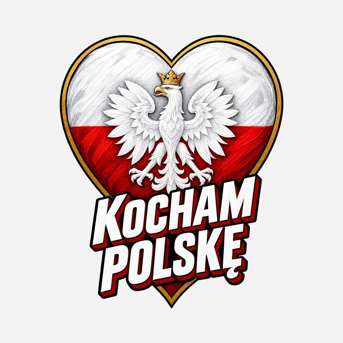 Koszulka męska czerwona kocham polskę patriotyczna z orłem prezent, zdjęcie 2