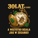 Koszulka męska czarna na 30 urodziny zegarek napis prezent, zdjęcie 2