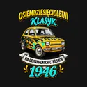 Koszulka męska czarna na 80 urodziny Maluch rocznik 1946 prezent, zdjęcie 2