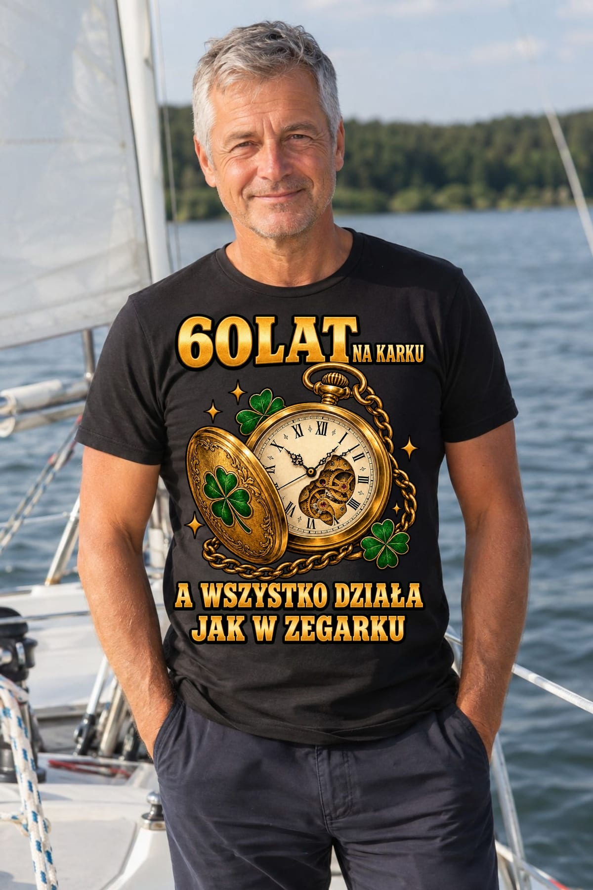 Koszulka męska czarna 60 lat na karku na 60 urodziny prezent, zdjęcie 8