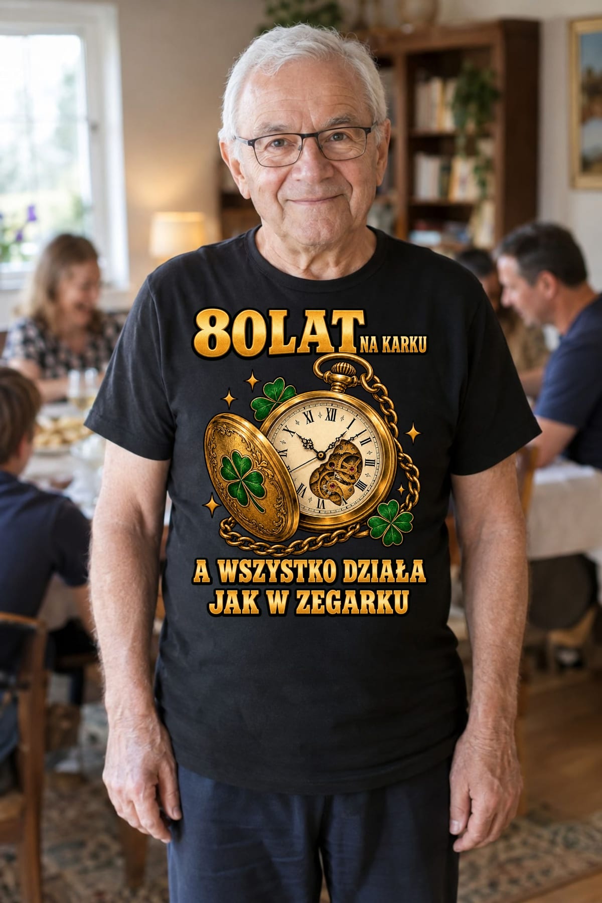 Koszulka męska czarna 80 lat na karku na 80 urodziny prezent, zdjęcie 6