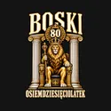 Koszulka męska czarna na 80 urodziny lew król boski prezent, zdjęcie 2