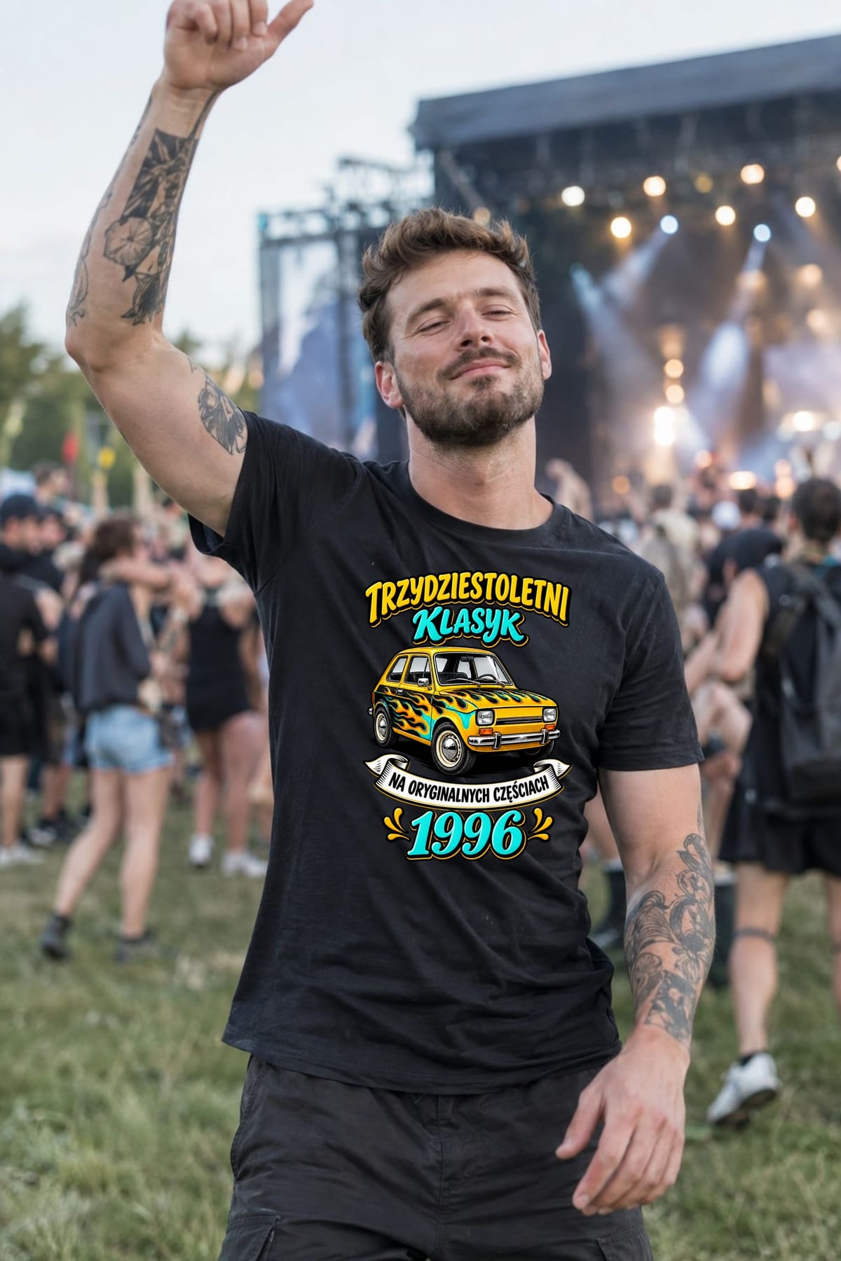 Koszulka męska czarna na 30 urodziny rocznik 1996 maluch prezent, zdjęcie 8