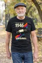 Koszulka męska czarna na 80 urodziny rocznik 1946 kaseta VHS prezent, zdjęcie 8