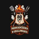 Koszulka męska czarna na 80 urodziny grill master prezent dla dziadka, zdjęcie 2
