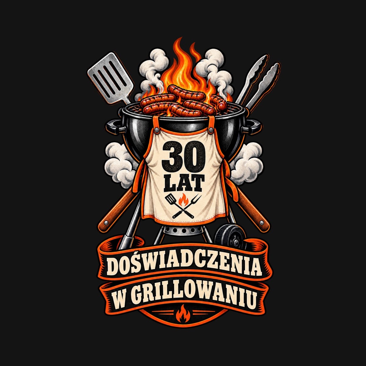 Koszulka męska czarna na 30 urodziny grillmaster prezent dla taty, zdjęcie 2