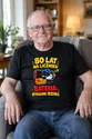 Koszulka męska czarna na 80 urodziny bateria wymagana drzemka prezent, zdjęcie 4