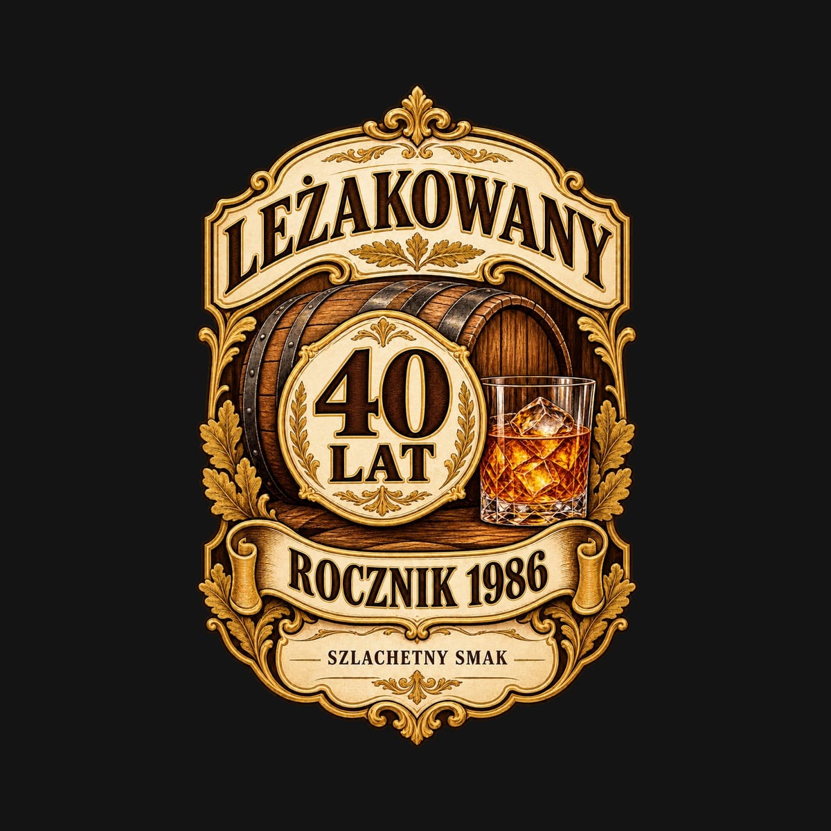 Koszulka męska czarna leżakowany na 40 urodziny rocznik 1986 prezent, zdjęcie 2