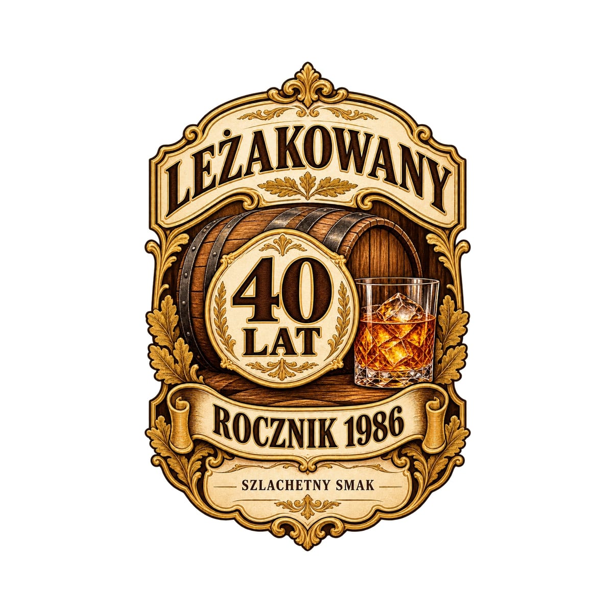 Koszulka męska biała leżakowany na 40 urodziny rocznik 1986 prezent, zdjęcie 2