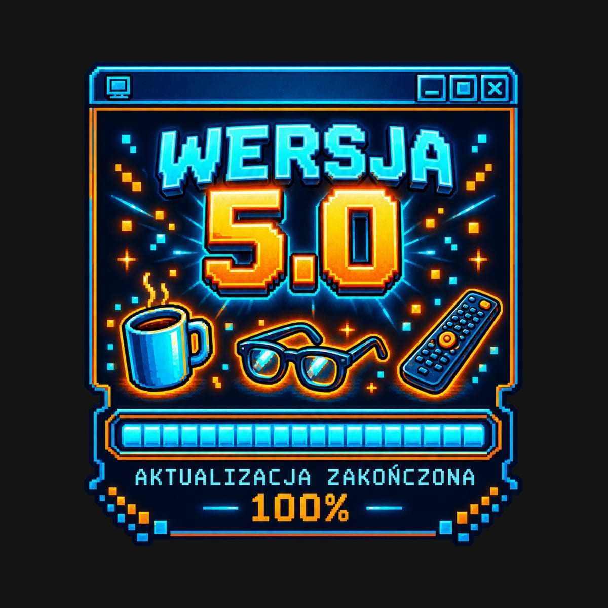 Koszulka męska czarna na 50 urodziny aktualizacja systemu prezent, zdjęcie 2