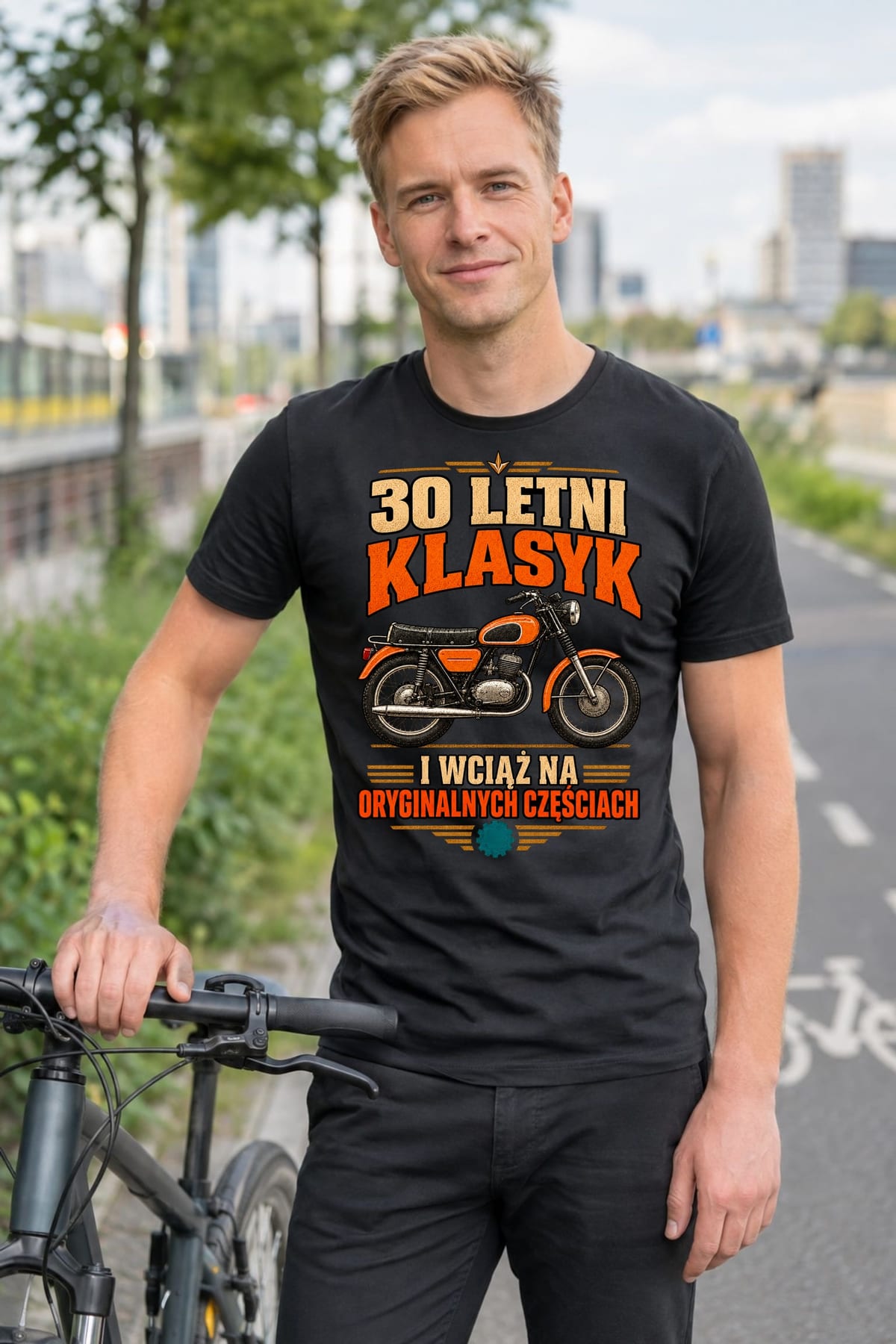 Koszulka męska czarna na 30 urodziny WSK klasyk motocykl prezent, zdjęcie 8