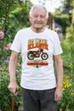 Koszulka męska biała na 80 urodziny motocykl WSK klasyk prezent, zdjęcie 1