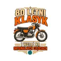 Koszulka męska biała na 80 urodziny motocykl WSK klasyk prezent, zdjęcie 2