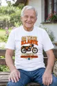 Koszulka męska biała na 80 urodziny motocykl WSK klasyk prezent, zdjęcie 3