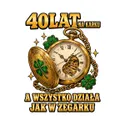 Koszulka męska biała na 40 urodziny zegarek jak w zegarku prezent, zdjęcie 2