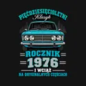 Koszulka męska czarna na 50 urodziny rocznik 1976 Duży Fiat prezent, zdjęcie 2