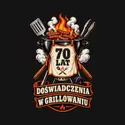 Koszulka męska czarna na 70 urodziny grill master prezent dla taty, zdjęcie 2
